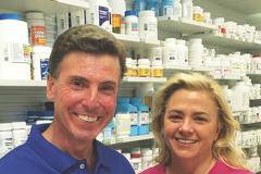 Daniel Cutie, R.Ph., and Marilyn Goulty, C.P.A, owners of Cutie Pharma-Care in Greenwich, N.Y.