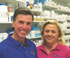Daniel Cutie, R.Ph., and Marilyn Goulty, C.P.A, owners of Cutie Pharma-Care in Greenwich, N.Y.