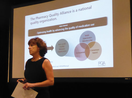 Laura Cranston, CEO, Pharmacy Quality Alliance, gave an overview on how social determinants of health influence outcomes, utilization, and cost in healthcare, and how the alliance is collecting and using the data in patient care, performance measurements, and payment systems.