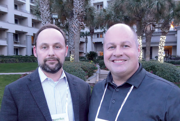 Louie Foster, director of ancillary products, Smith Technologies, left, with Sean Ramsey, VP and GM, pharmacy at Updox.