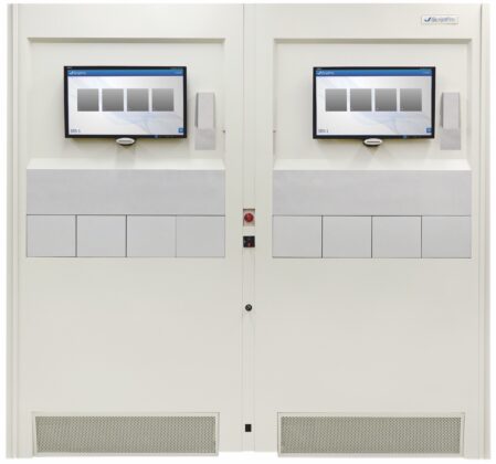 The newest ScriptPro robot, the SRS, that manages bags in will-call. This is a modular system that can expand to meet the needs of the pharmacy.